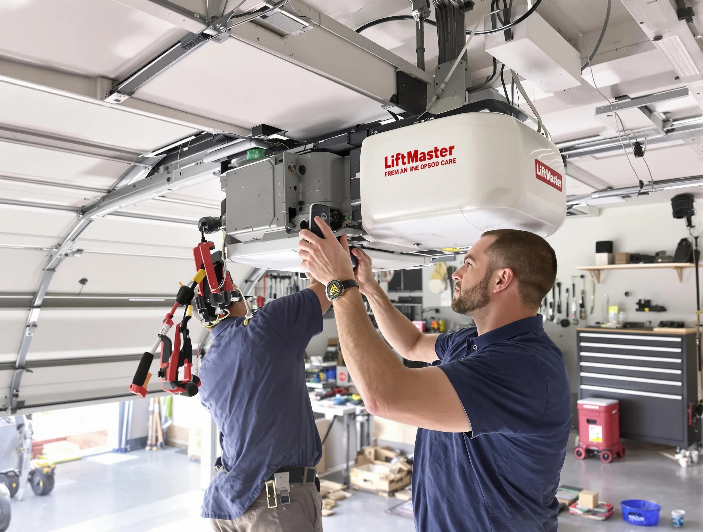 Kendall Park Garage Door Repair technician performing advanced diagnostics on garage opener in Kendall Park