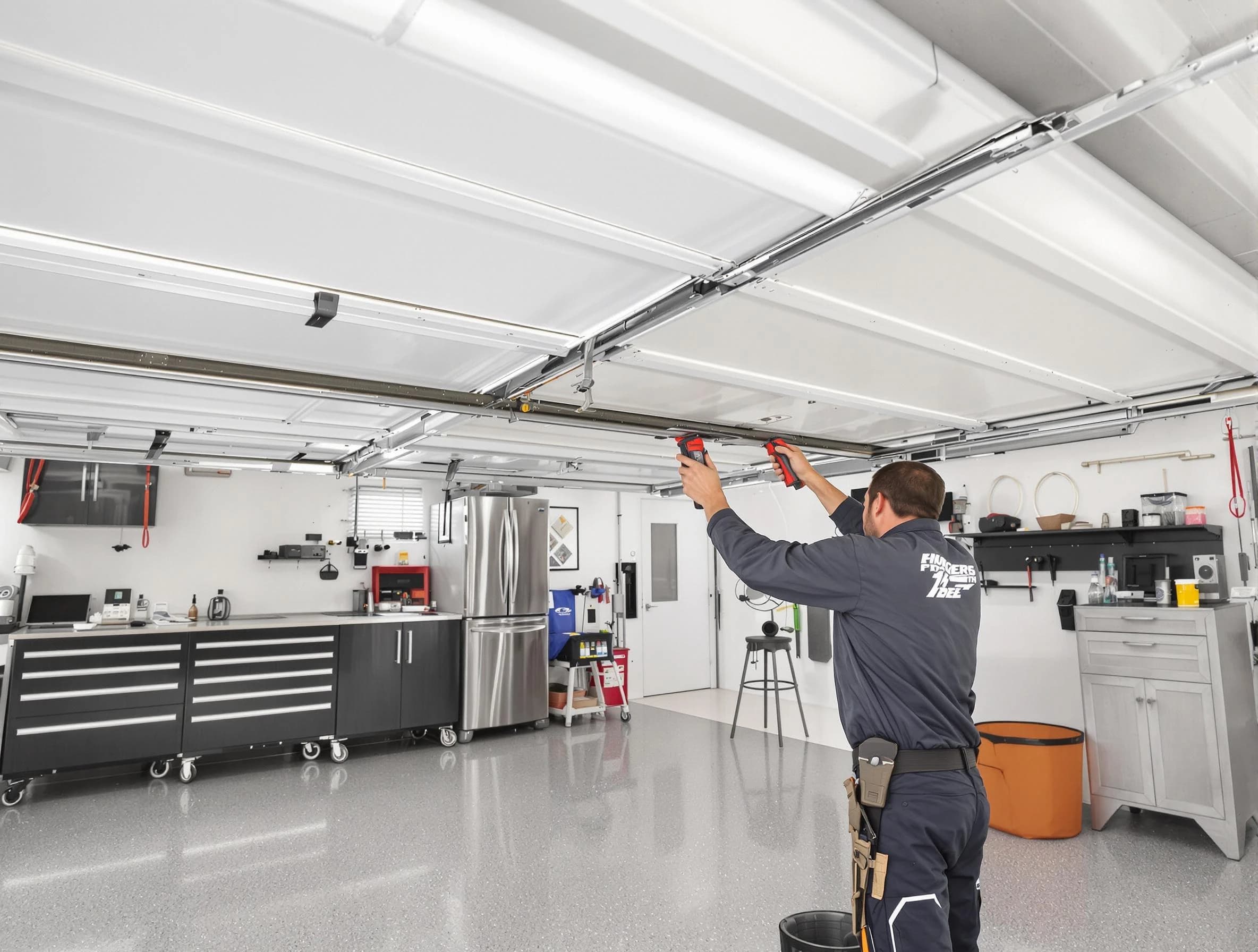 Overhead garage door repair service by Kendall Park Garage Door Repair in Kendall Park