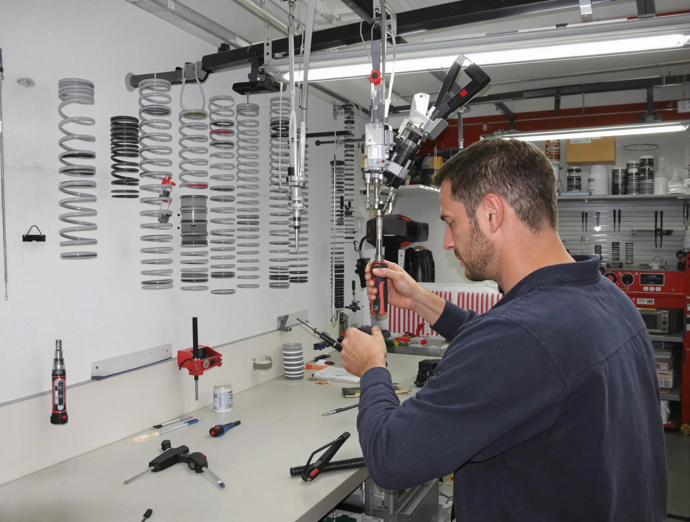 Kendall Park Garage Door Repair safety certified technician performing precision spring replacement in Kendall Park