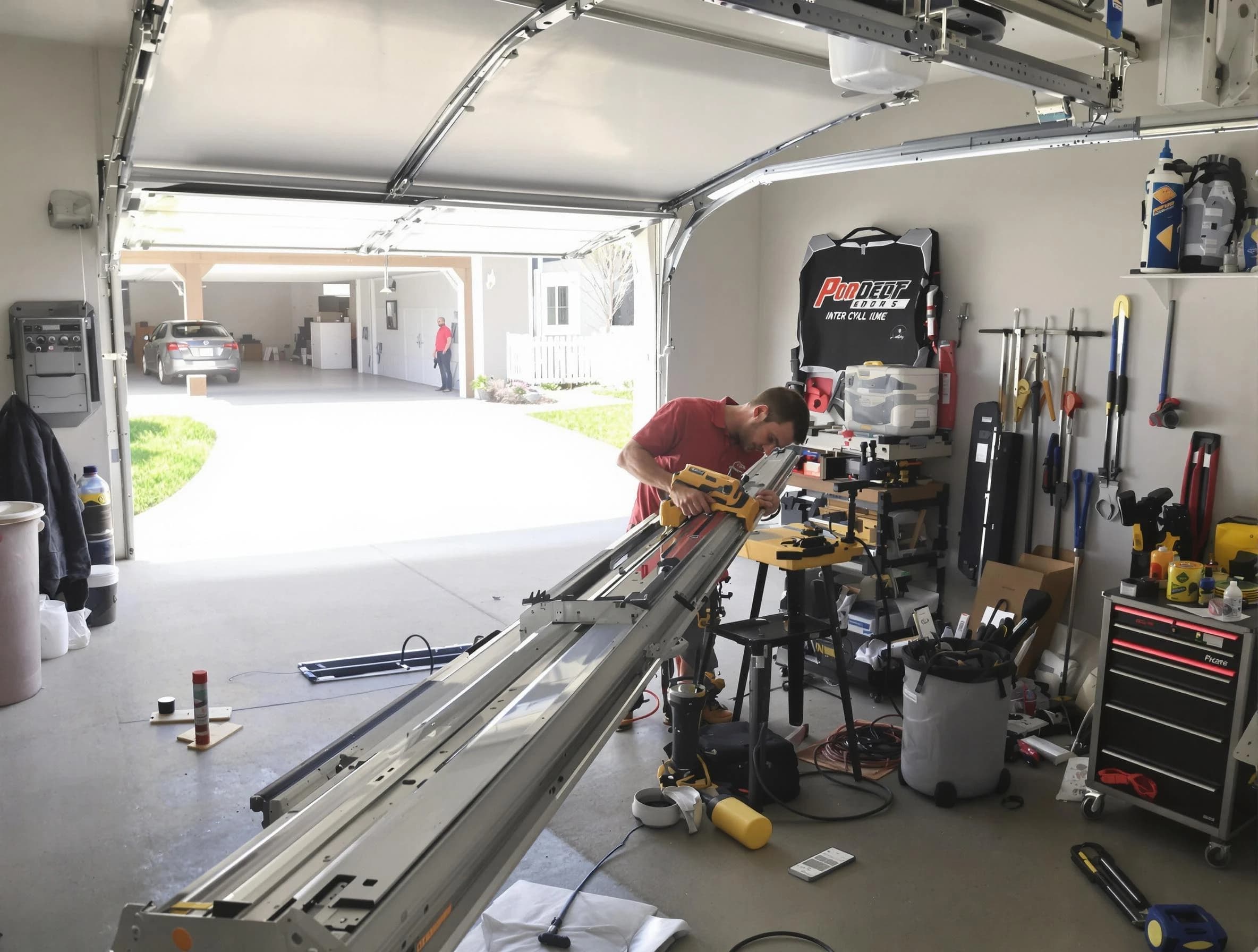 Kendall Park Garage Door Repair expert performing track repair in Kendall Park