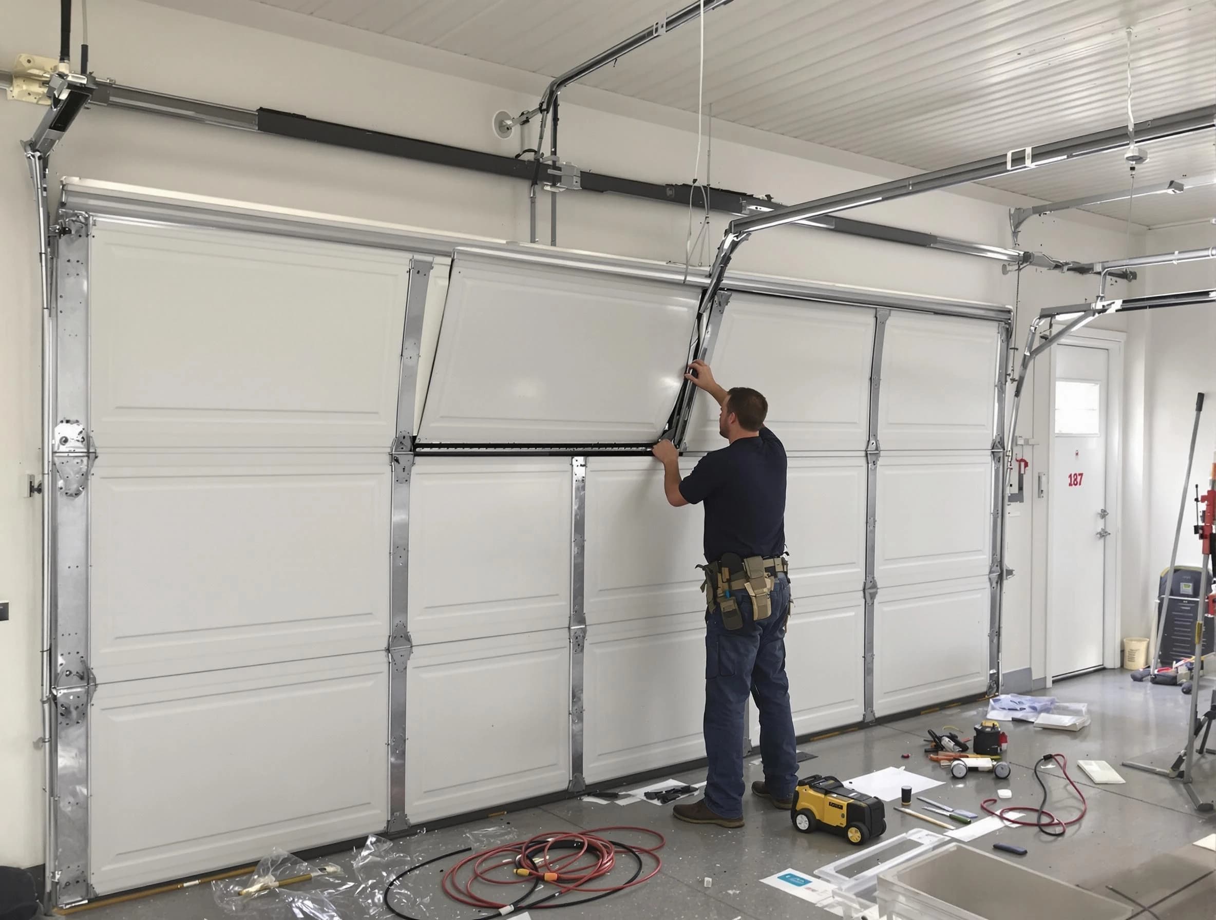 Garage Door Section Replacement in Kendall Park